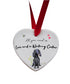Love and a Cocker (Working) Black Ceramic Heart